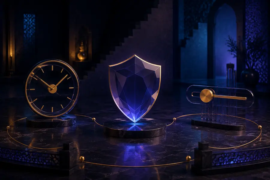 Account security, time limits and responsible gaming visual